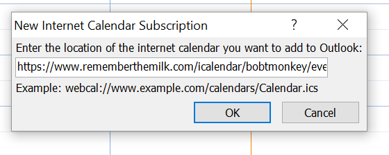 Outlook New Internet Calendar Subscription