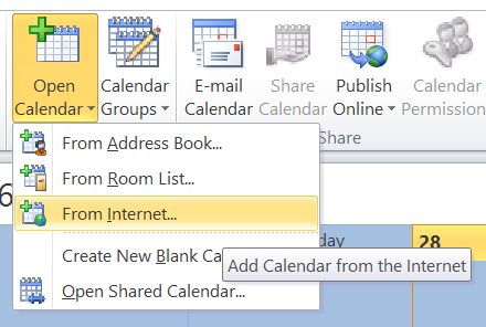 Outlook Open Calendar From Internet